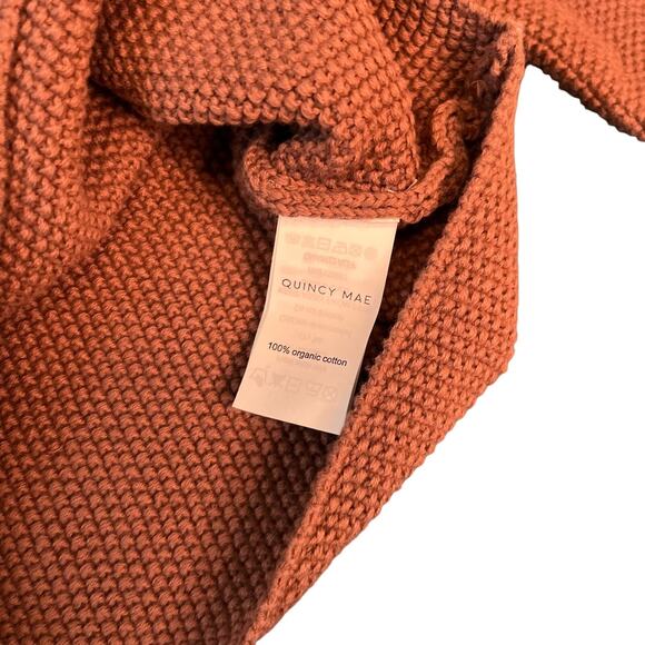 Quincy Mae Ruffle Collar Knit Sweater Pecan 6-12 Months New With Tags - Picture 5 of 8